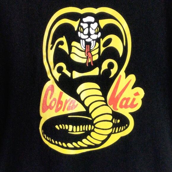 Cobra Kai Karate Kid Movie Tv Series T Shirt Black Large - Picture 2 of 4
